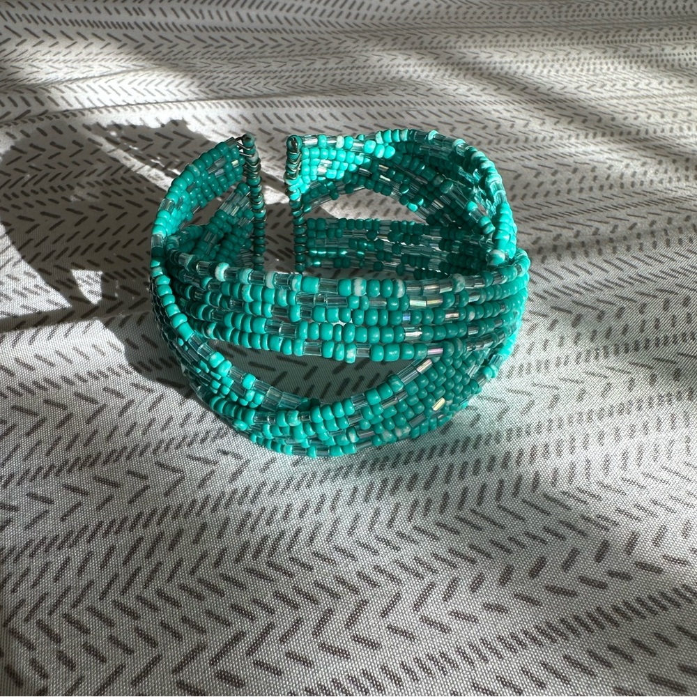 Turquoise beaded bangle